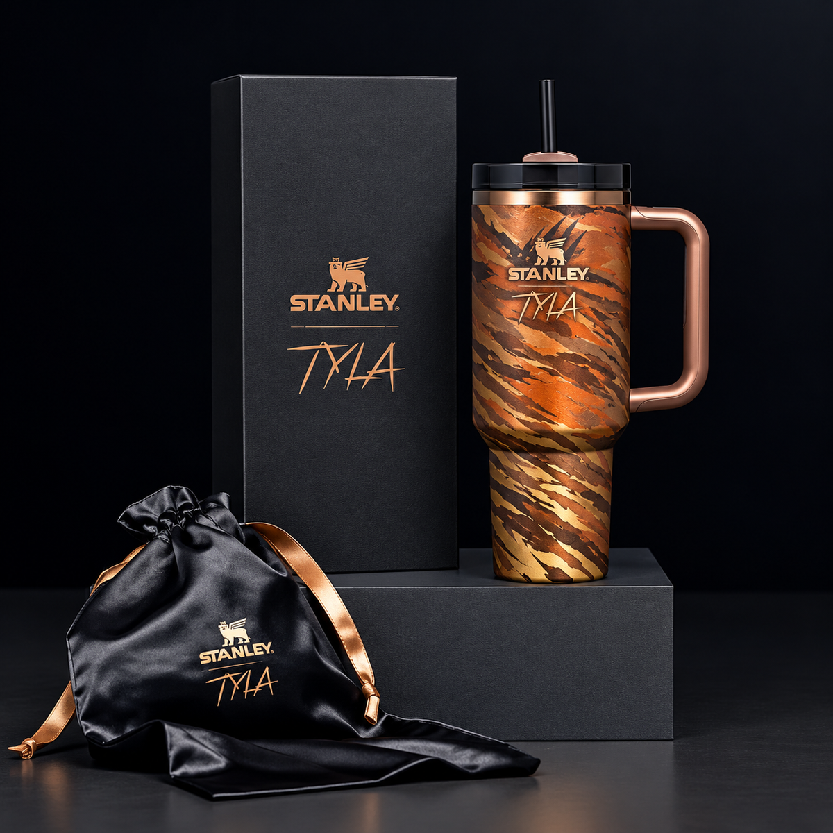 Stanley TMA Copper Camo Travel Tumbler with Handle, Lid & Straw