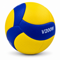 Mikasa V200W Official Volleyball Size 5 – Yellow & Blue Indoor Sports Ball