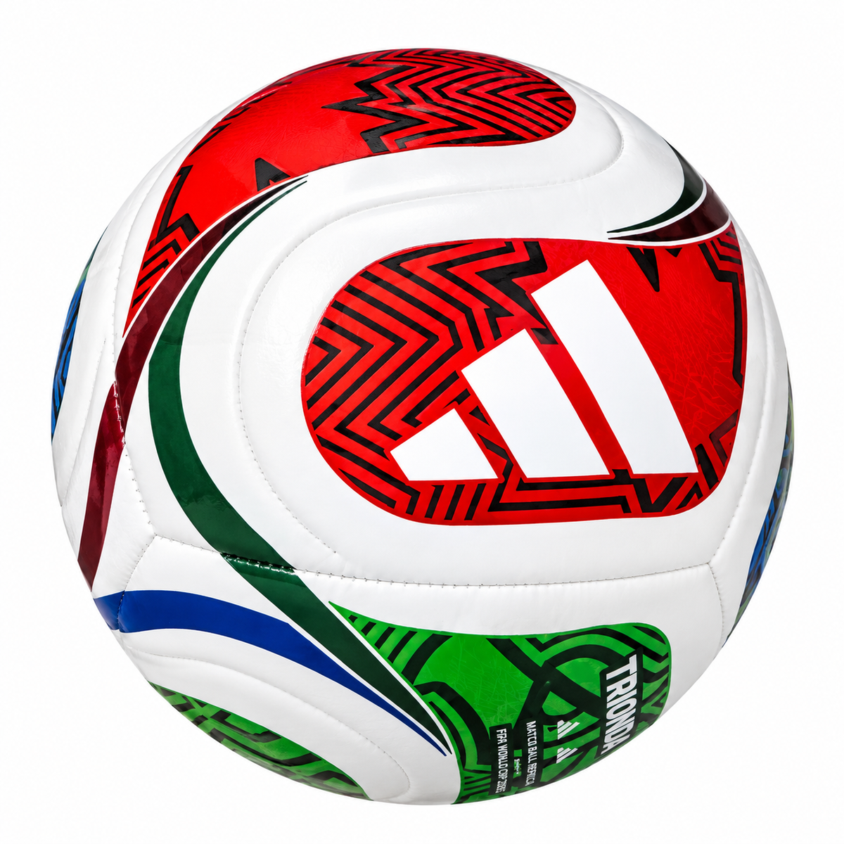 Adidas Trionda Style Soccer Ball – Red, White & Green Football