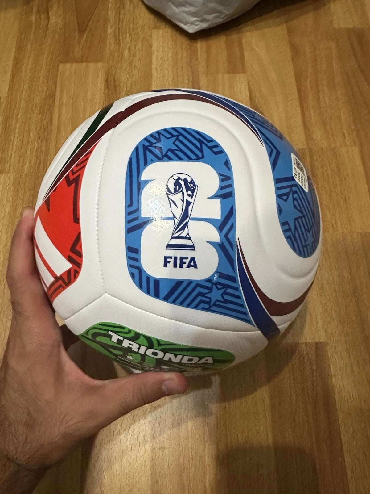 Adidas Trionda Style Soccer Ball – Red, White & Green Football