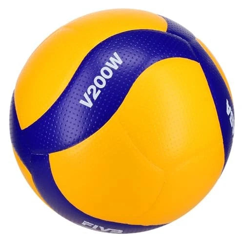 Mikasa V200W Official Volleyball Size 5 – Yellow & Blue Indoor Sports Ball