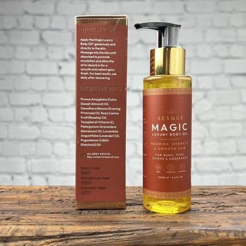 Besque Magic Luxury Body Oil 3.4 oz – Hydrating & Smoothing Body Oil