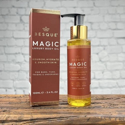 Besque Magic Luxury Body Oil 3.4 oz – Hydrating & Smoothing Body Oil
