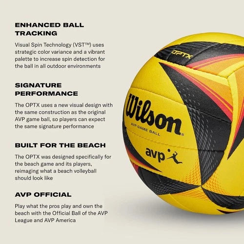 Wilson OPTX AVP Game Volleyball – Official Beach Volleyball